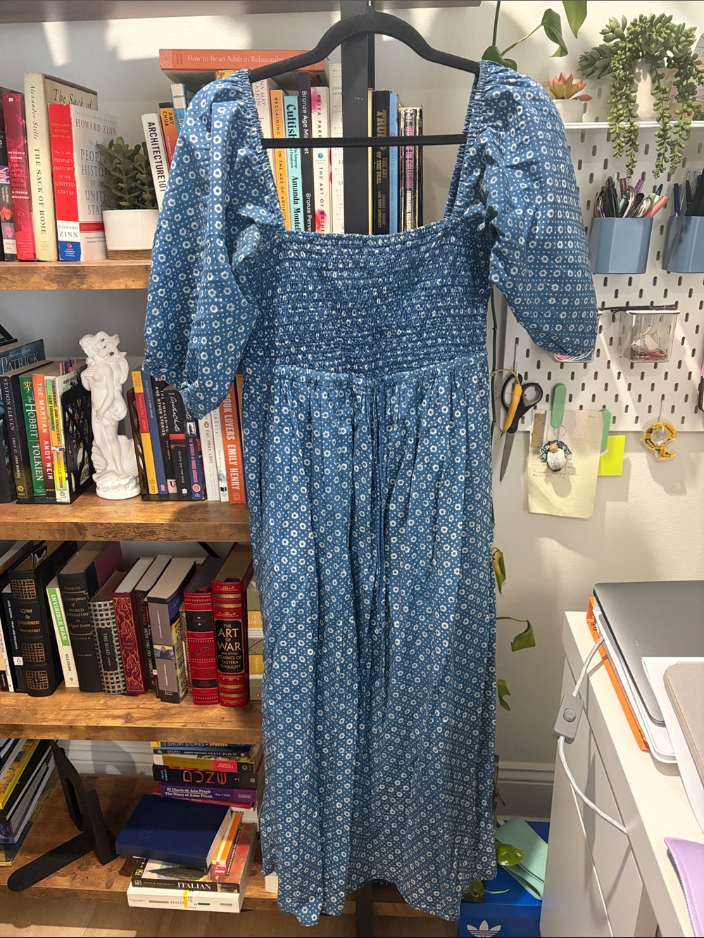 Christy Dawn Katrina Dress in Indigo Petunia Dot (small) - Picture 2 of 6